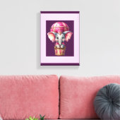 Impression sur toile tendue éléphant violet foncé (Insitu(Salon))
