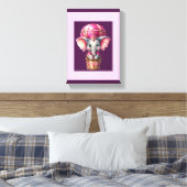 Impression sur toile tendue éléphant violet foncé (Insitu(Chambre))