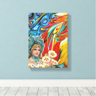 Impression sur toile tendue Femme Vintage Abstrait