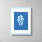 Impression sur toile tendue feuille bleu foncé cla (Recto)