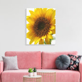 Impression sur toile tendue Fleur de soleil jaune (Insitu(Salon))
