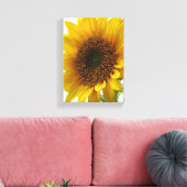 Impression sur toile tendue Fleur de soleil jaune (Insitu(Salon))