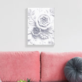 Impression sur toile tendue Fleurs blanches Floral (Insitu(Salon))