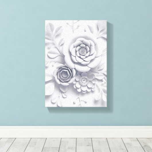 Impression sur toile tendue Fleurs blanches Floral (Insitu (Plancher de Bois))