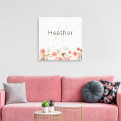 Impression sur toile tendue florale rose (Insitu(Salon))