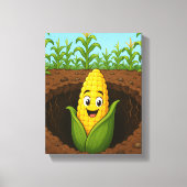 Impression sur toile tendue Happy Corn Underground (Recto)