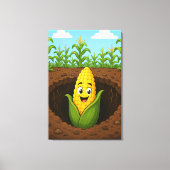 Impression sur toile tendue Happy Corn Underground (Recto)
