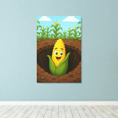 Impression sur toile tendue Happy Corn Underground (Insitu (Plancher de Bois))
