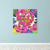 Impression sur toile tendue KISS ME (Insitu (Plancher de Bois))