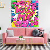 Impression sur toile tendue KISS ME (Insitu(Salon))