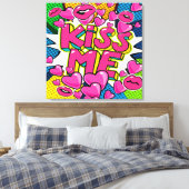 Impression sur toile tendue KISS ME (Insitu(Chambre))