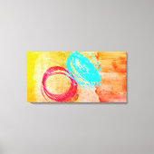 Impression sur toile tendue moderne bleu jaune mur (Recto)