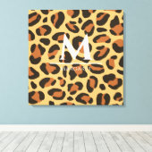 Impression sur toile tendue Monogram Leopard Cheet (Insitu (Plancher de Bois))