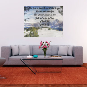 Impression sur toile tendue Pour Dieu Aima Tant Le