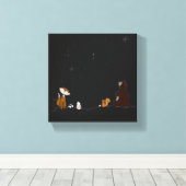 Impression sur toile tendue Regarde les étoiles (Insitu (Plancher de Bois))