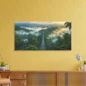 Impression sur toile tendue Sous la brume un secre (Insitu(Salon))