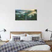 Impression sur toile tendue Sous la brume un secre (Insitu(Chambre))