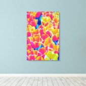Impression sur toile tendue tulipes (Insitu (Plancher de Bois))