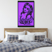 Impression sur toile tendue violet et noir Dead Fa (Insitu(Chambre))