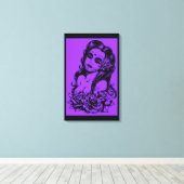 Impression sur toile tendue violet et noir Dead Fa (Insitu (Plancher de Bois))