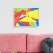 Impression sur toile Toucan Rouge Abstrait (Insitu(Salon))