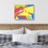 Impression sur toile Toucan Rouge Abstrait (Insitu(Chambre))