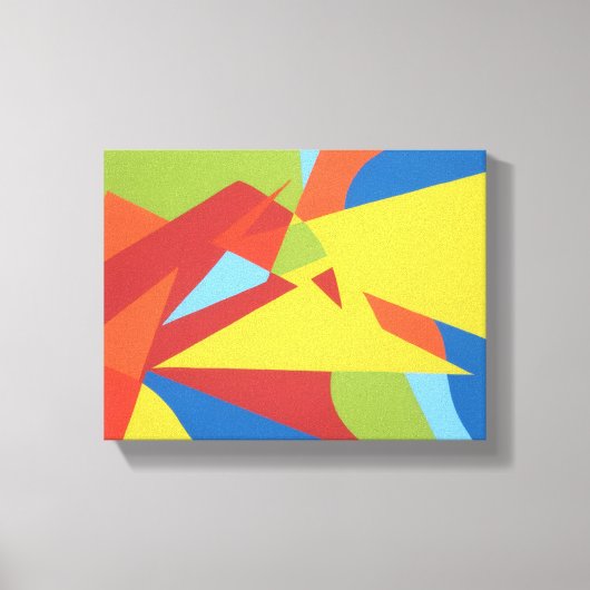 Impression sur toile Toucan Rouge Abstrait (Recto)