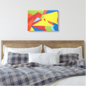 Impression sur toile Toucan Rouge Abstrait (Insitu(Chambre))