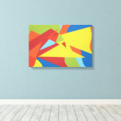 Impression sur toile Toucan Rouge Abstrait (Insitu (Plancher de Bois))