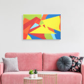 Impression sur toile Toucan Rouge Abstrait (Insitu(Salon))