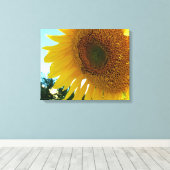 Impression sur toile - Tournesol et abeille (Insitu (Plancher de Bois))