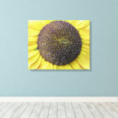 Impression sur toile Tournesol jaune (Insitu (Plancher de Bois))