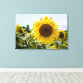 Impression sur toile - Tournesol vibrant (Insitu (Plancher de Bois))