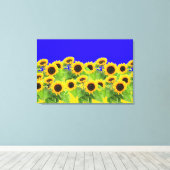 Impression sur toile Tournesols (Insitu (Plancher de Bois))