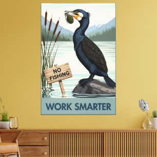 Impression sur toile 'Travaillez plus intelligemme