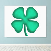 Impression sur toile Trèfle irlandais à 4 feuilles (Insitu (Plancher de Bois))