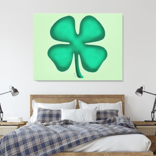 Impression sur toile Trèfle irlandais Lucky 4 Leaf (Insitu(Chambre))