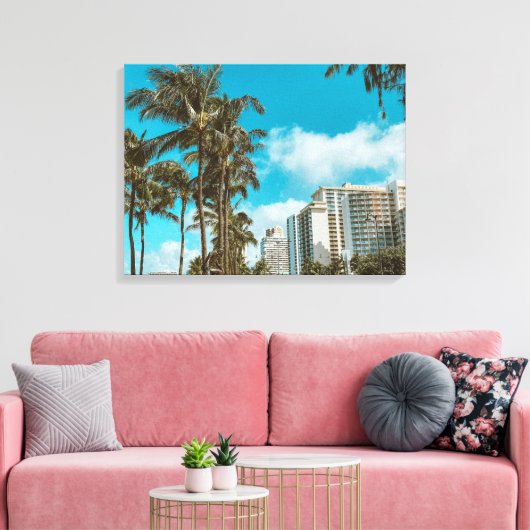 Impression sur toile tropicale étirée (Insitu(Salon))