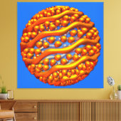 Impression sur toile Vagues Dorées (Insitu(Salon))