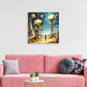 Impression sur toile (Voyageur Temporel et Robots) (Insitu(Salon))