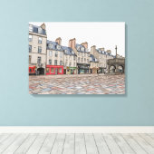 impression sur toile vue de Castlegate d'Aberdeen (Insitu (Plancher de Bois))