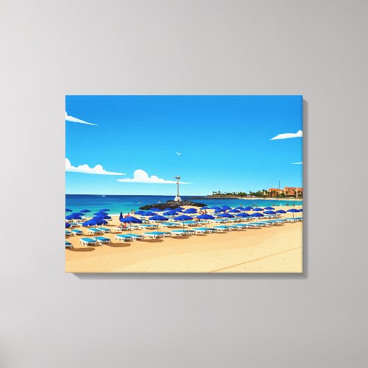 Impression sur toile vue de la plage de Tenerife (Recto)