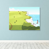 Impression sur toile vue sur Beachy Head (Insitu (Plancher de Bois))