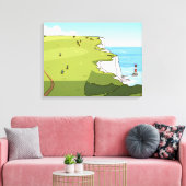 Impression sur toile vue sur Beachy Head (Insitu(Salon))