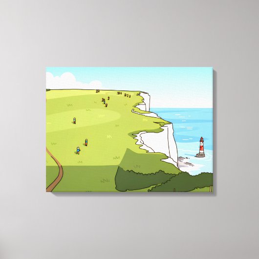 Impression sur toile vue sur Beachy Head (Recto)