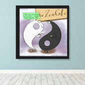 Impression sur toile Yin rencontre Yang drôle (Insitu (Plancher de Bois))