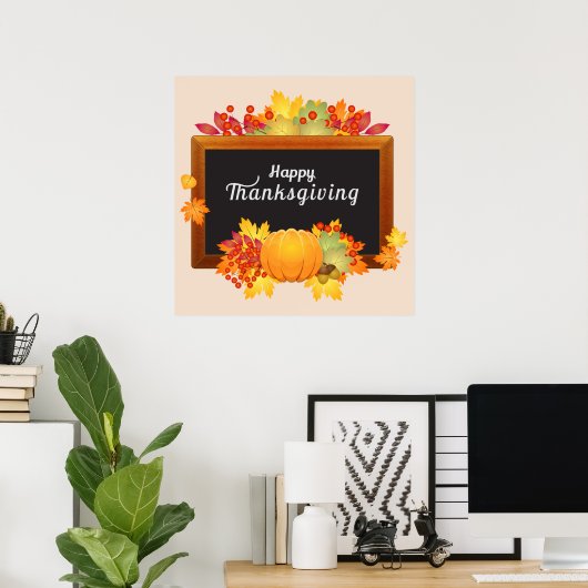 Impression Thanksgiving, papier d'affiche de valeu (Bureau à domicile)