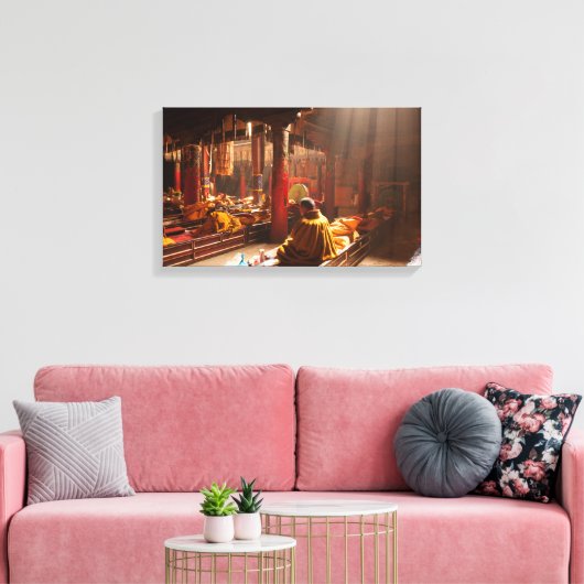 Impression Tibétain Moine Canvas (Insitu(Salon))