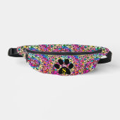 Impression Tie-Dye Arc-en-Ciel Léopard Noir Patte (Recto)