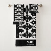 Impression tribale géométrique noire et blanche (En situation)